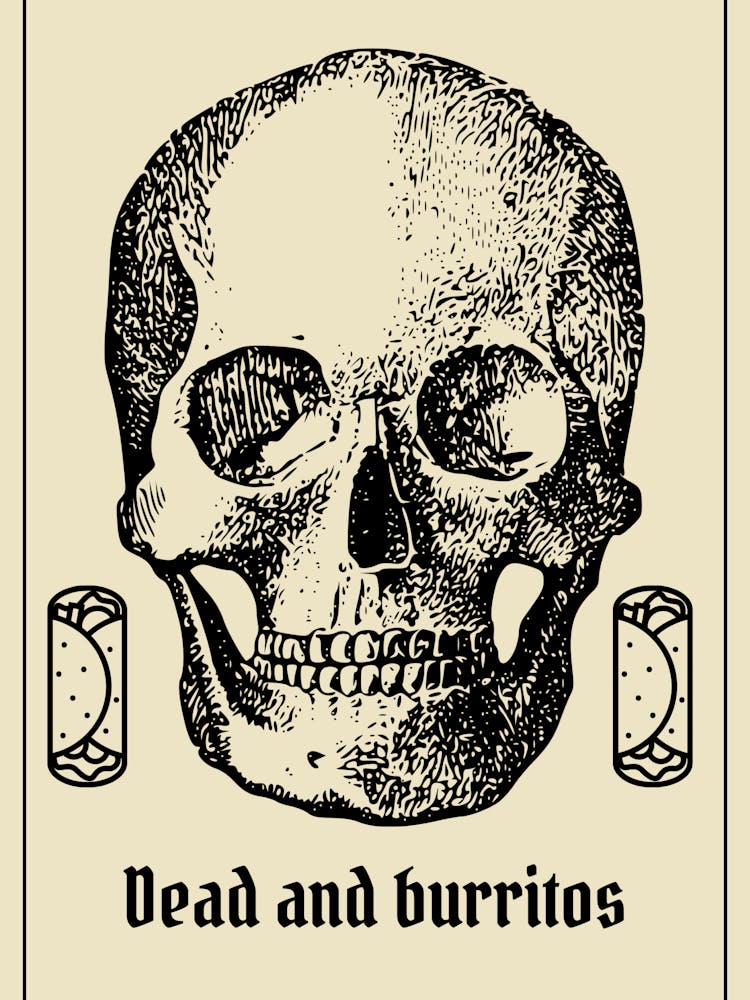 Dead and Burried Humor Skull