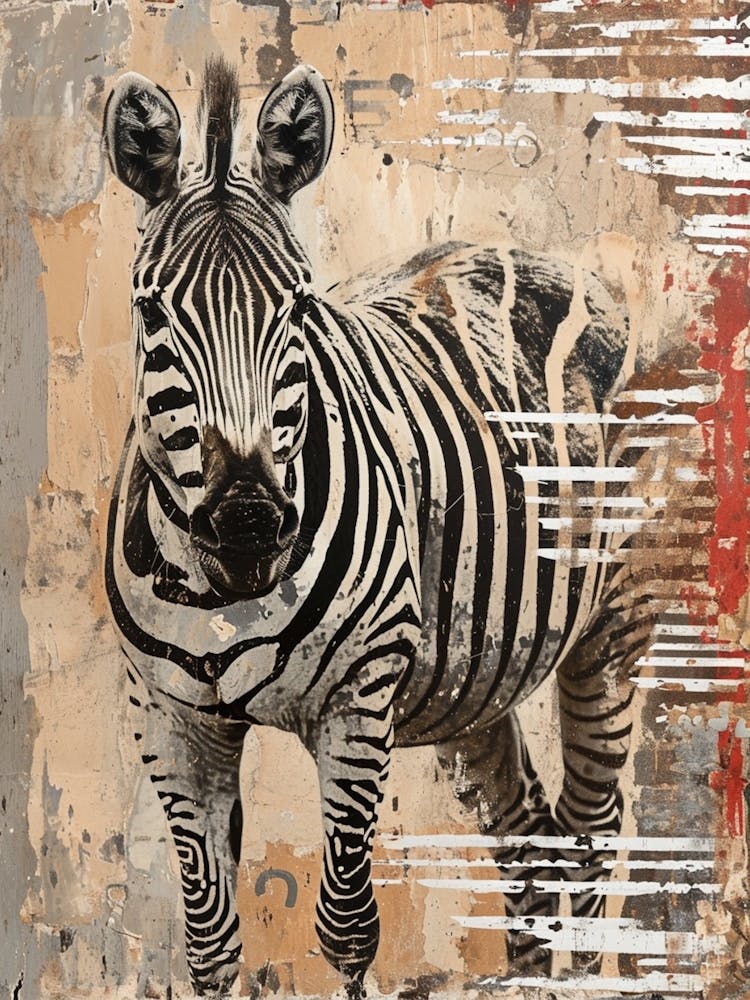 Kitsch Zebra Collage 2