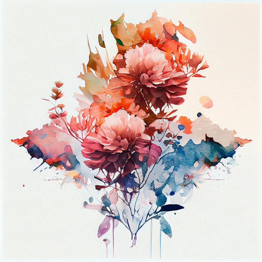 Watercolor Flower Abstract
