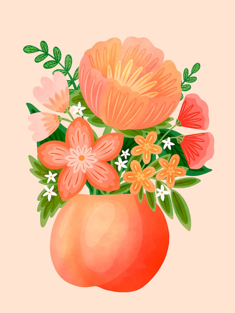 Peach Vase
