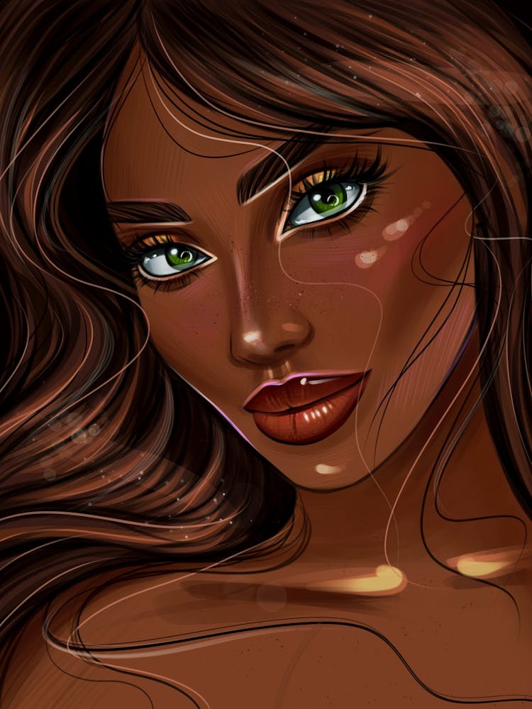 Dark Brown Hair Luxury Girl