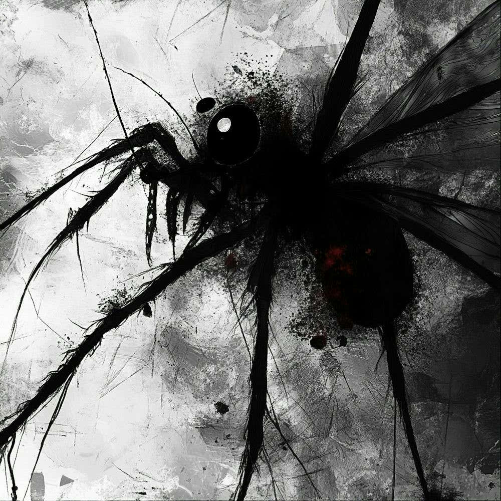 Black And White Mosquito