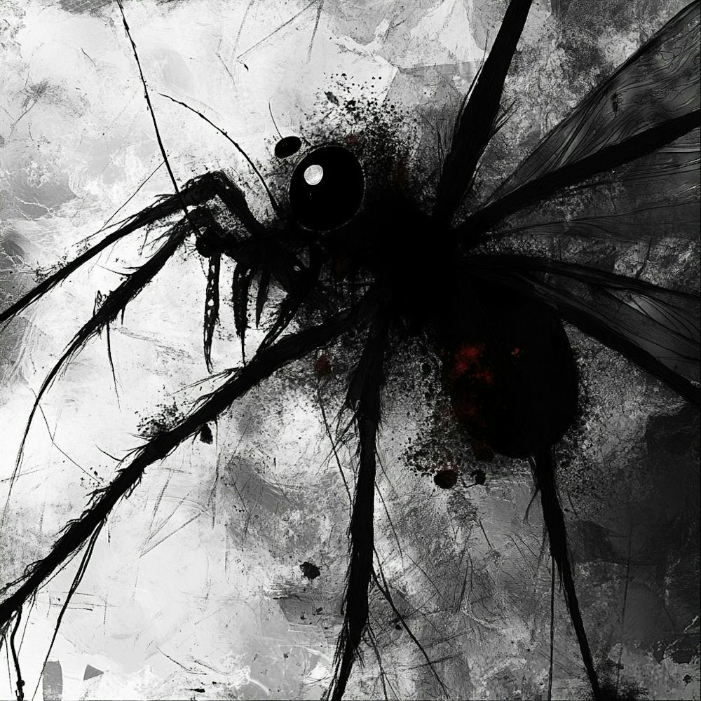 Black And White Mosquito