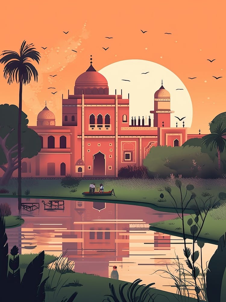 Lahore Pakistan Travel Illustration 1