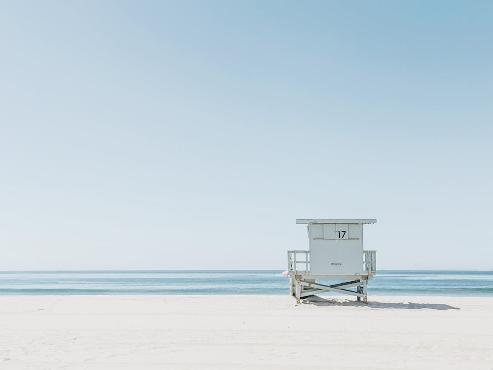 Light Blue Life Guard Tower