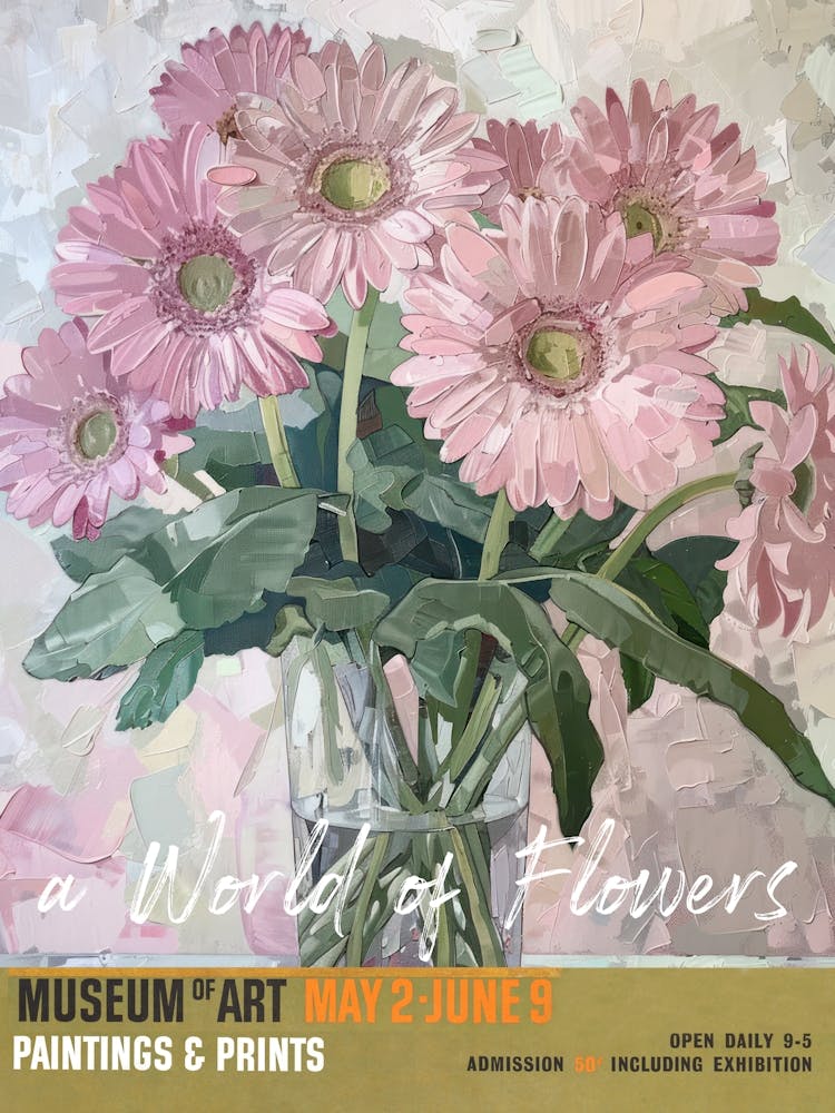 A World Of Flowers, Van Gogh Ausstellung Gerbera 3