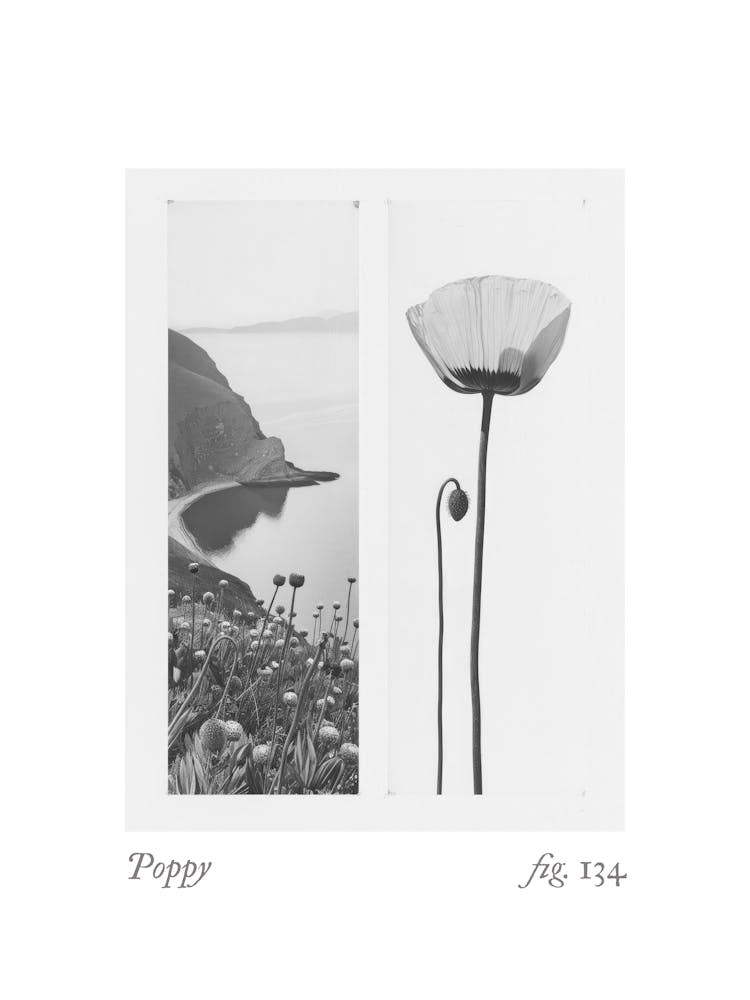 Poppy Botanical Collage 4