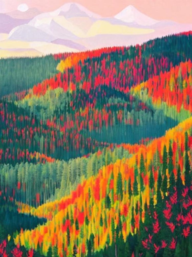 Oulanka National Park Finland Abstract Colourful