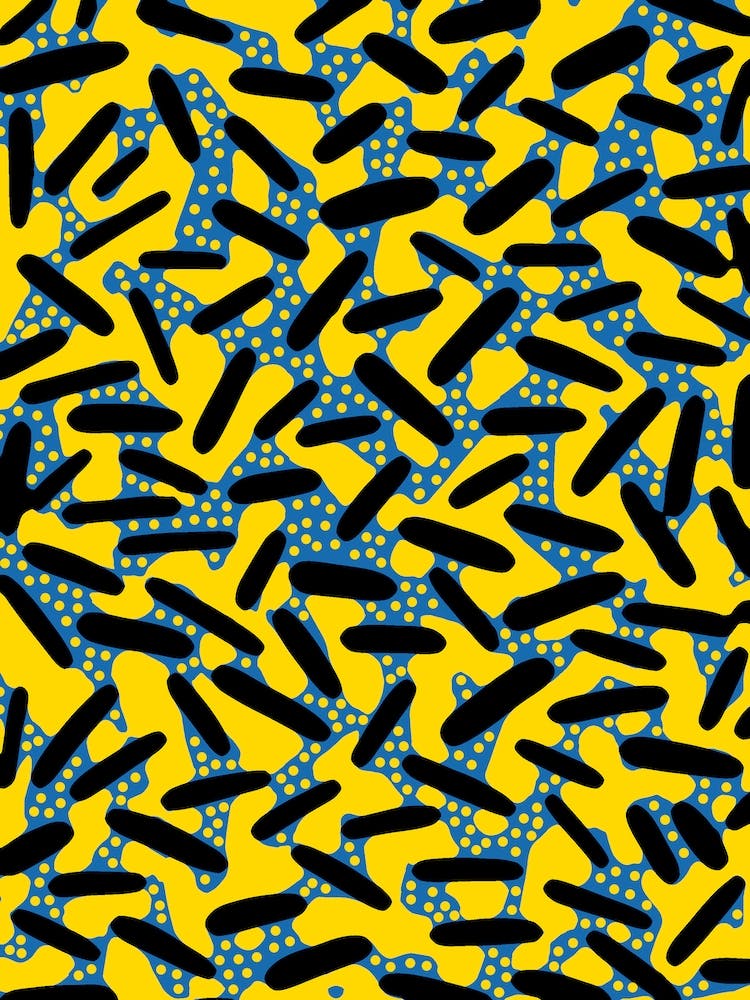 Yellow And Black Dots