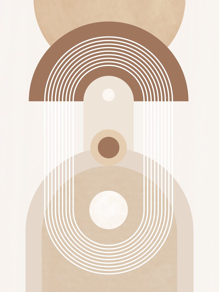 Beige Mid Century Poster No.1
