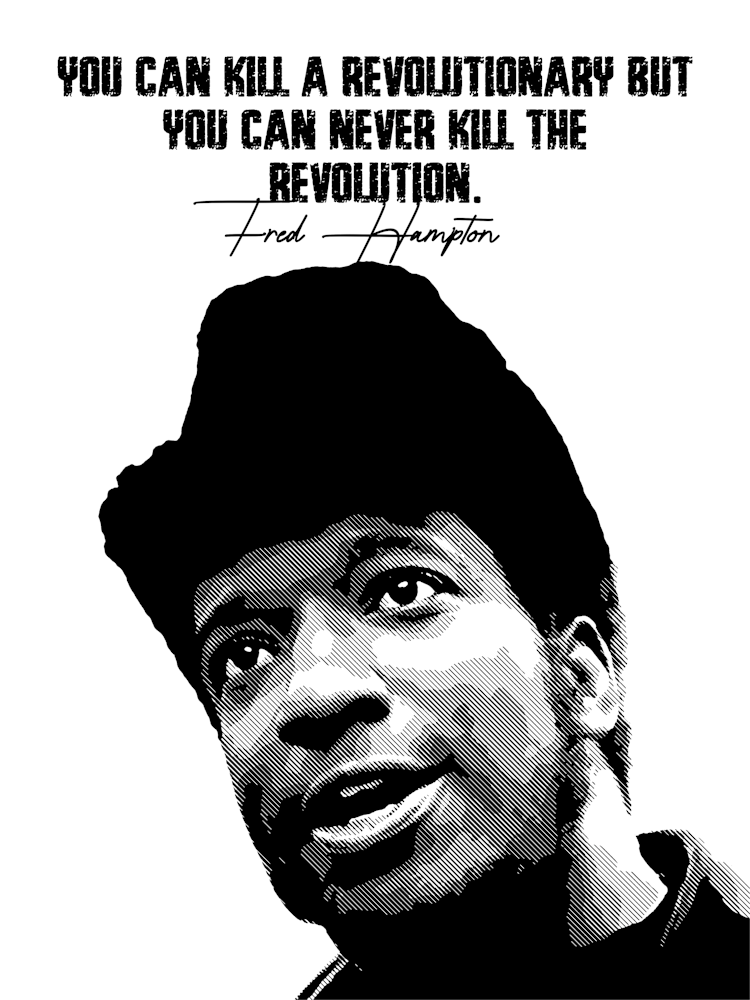 Fred Hampton Quote Line Art