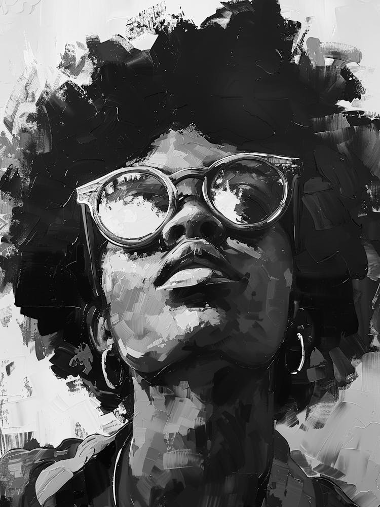 Afro Mädchen mit Sonnenbrille