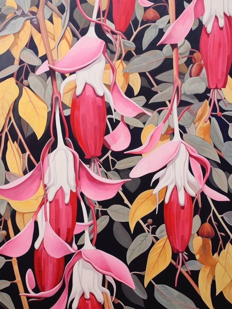 Fuchsia 2 Flower Painting