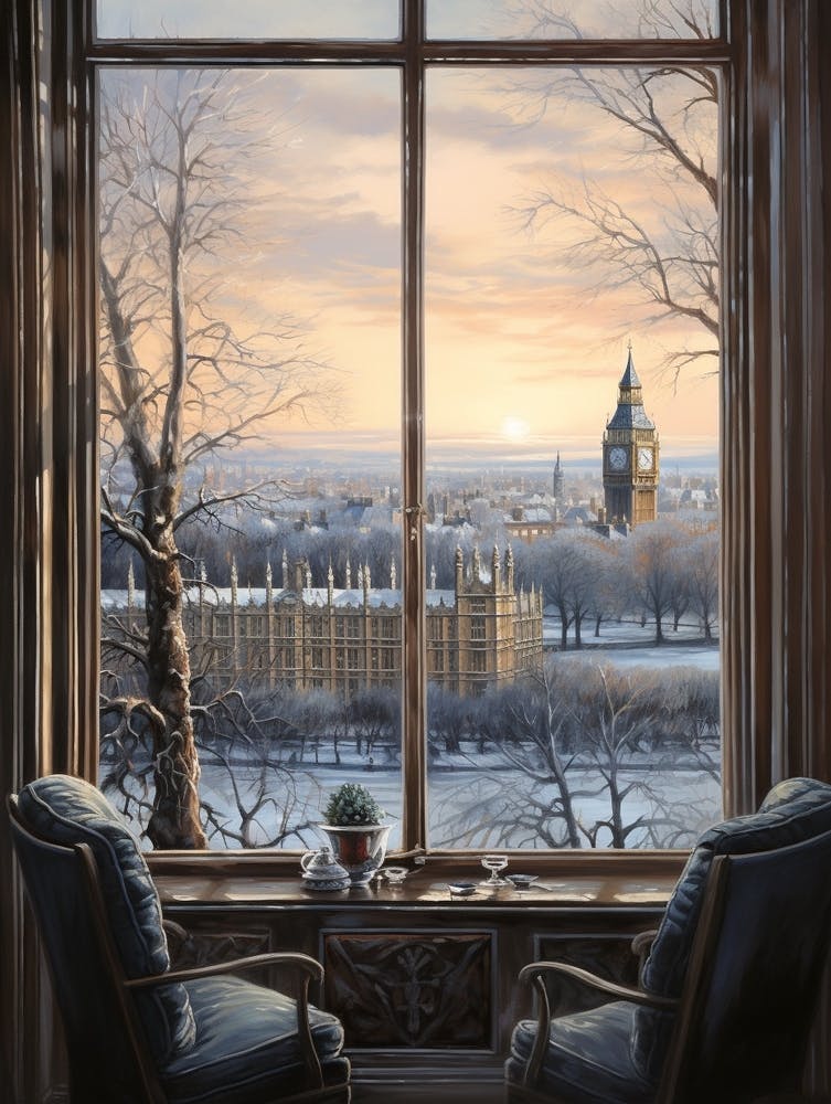 Winter Cityscape London United Kingdom 1