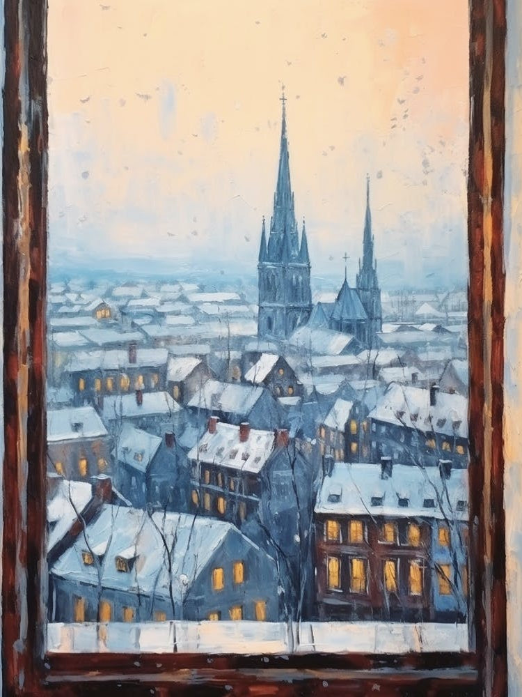 Winter Cityscape Cologne Germany 1