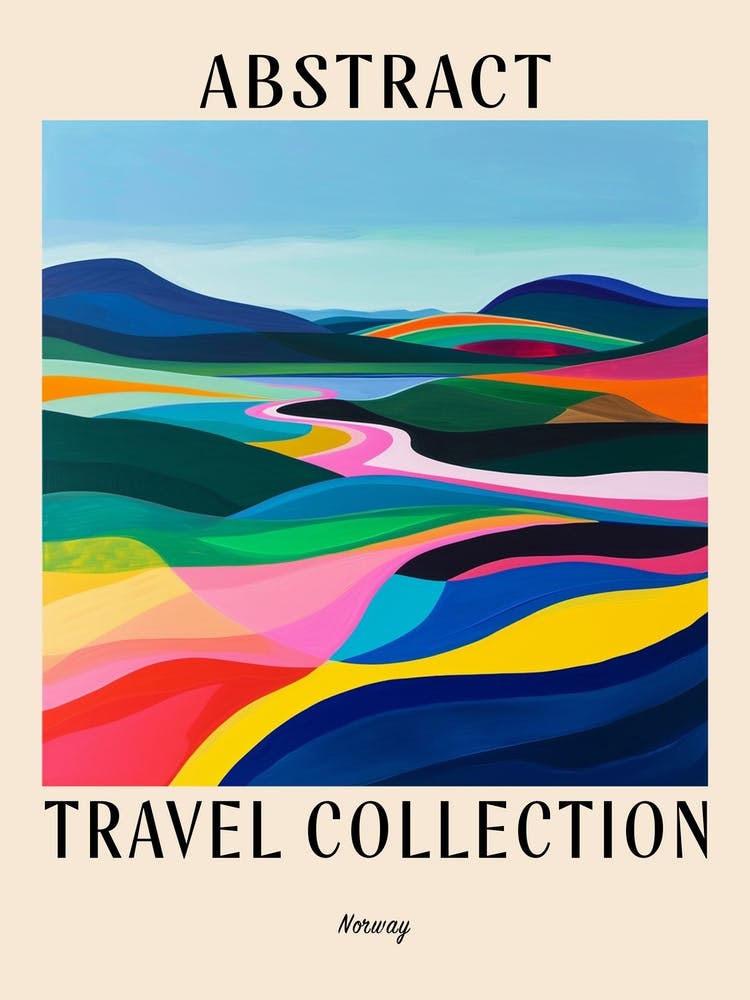 Abstract Travel Collection Poster Norway 1
