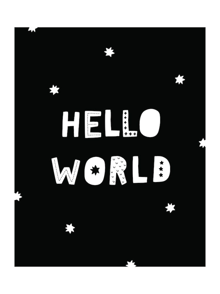 Hello World Black Super Scandi Kids