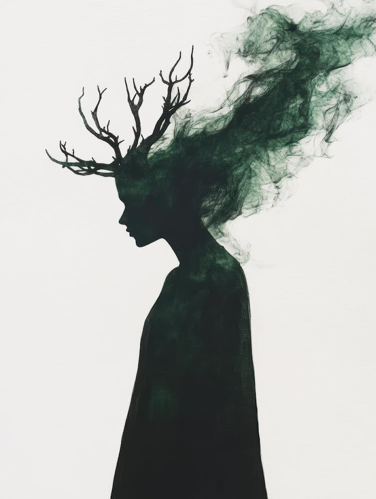 Woman With Smoke On Her Head