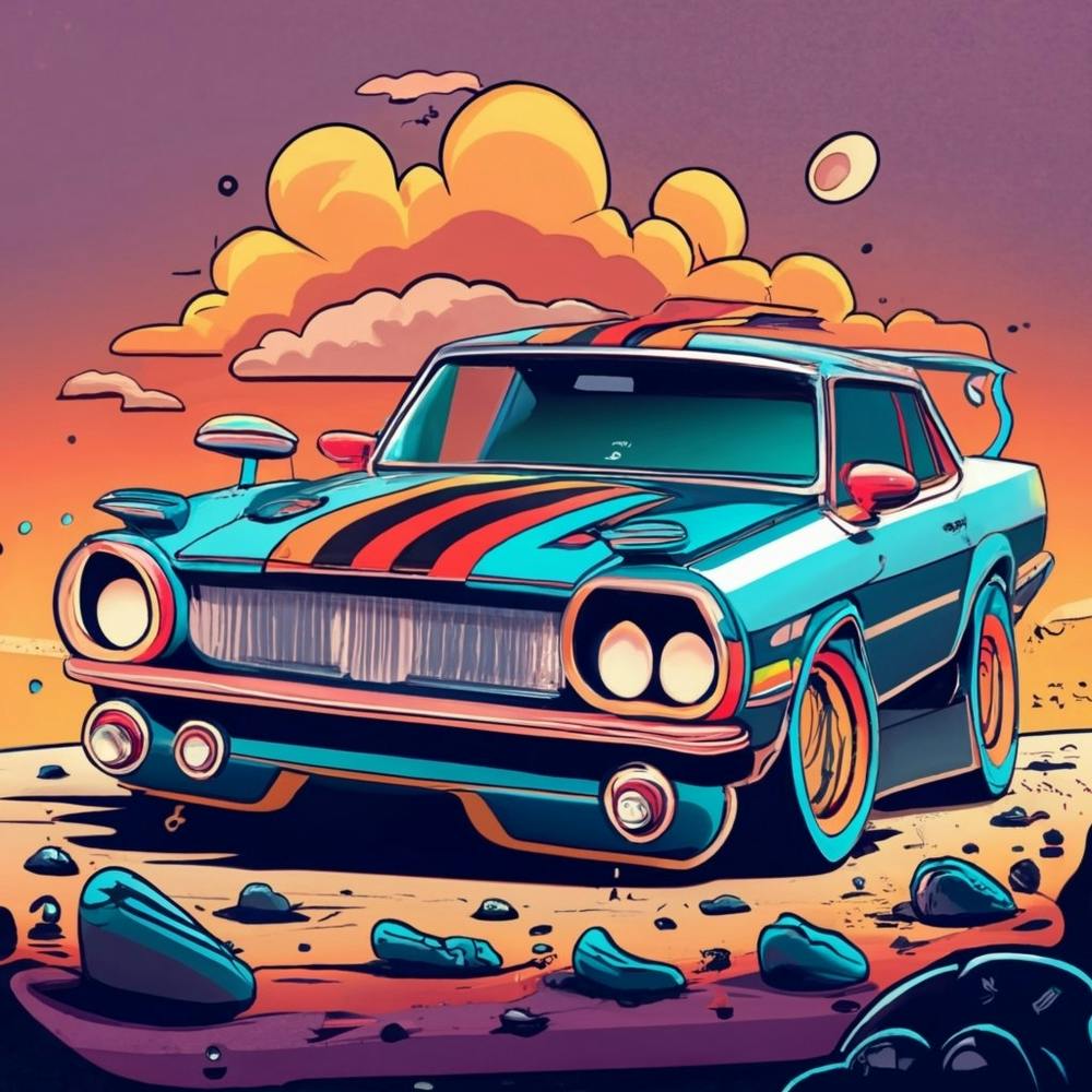 Retro Car Illustration