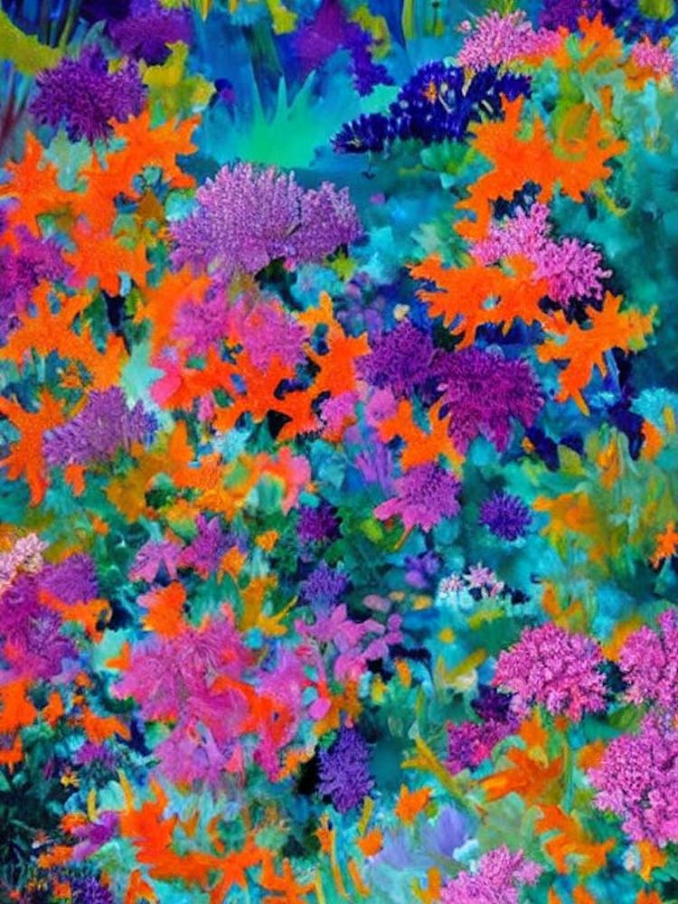 Acropora Nasuta Vibrant Painting