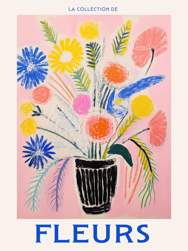 French Flower Poster Everlasting Flower