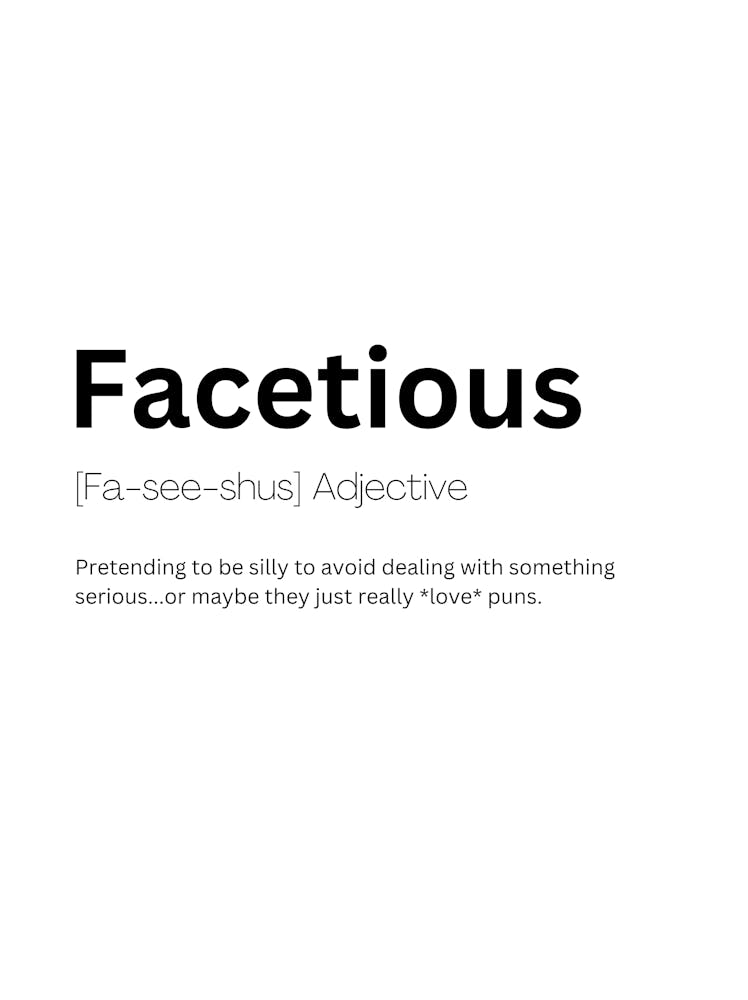 Facetious Definition Meaning