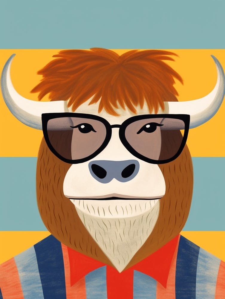 Little Bison 1 Wearing Sunglasses