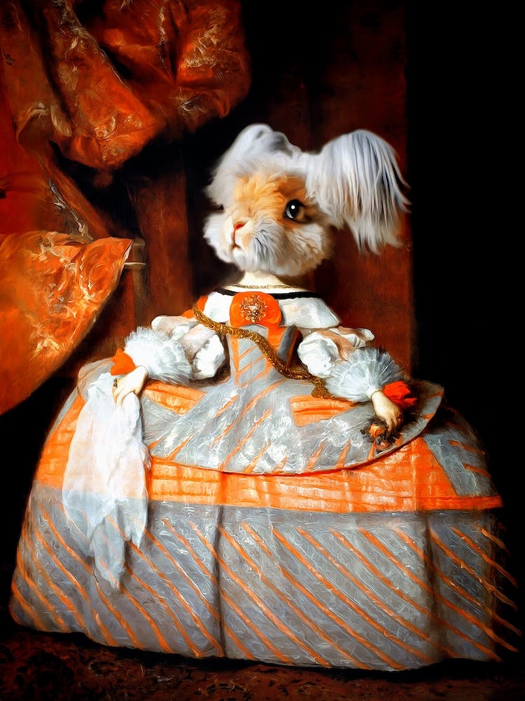 Ruth The Royal Rabbit Pet Portraits Art Print by l'Animorphe ...