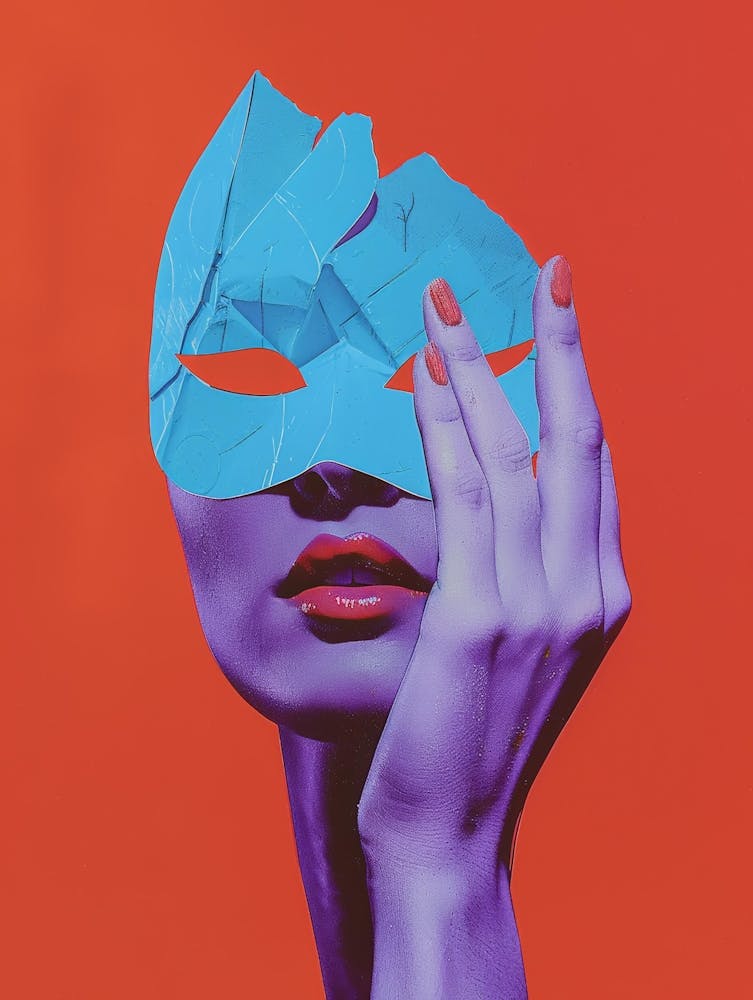 Woman With A Blue Mask
