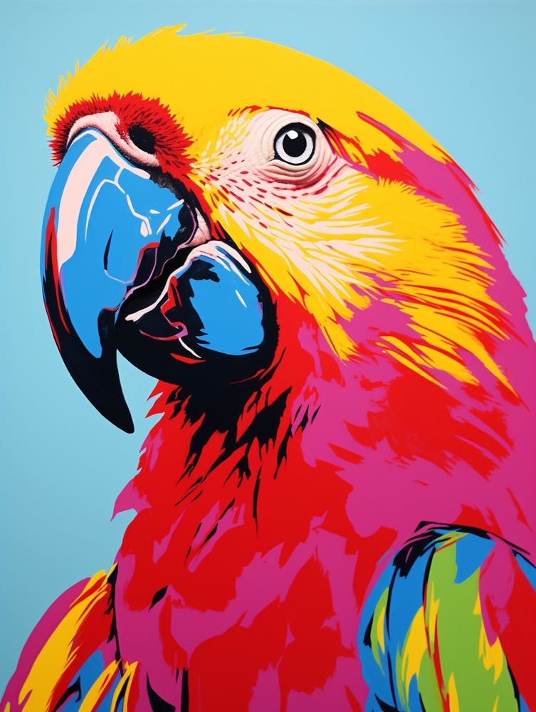Andy Warhol Style Bird Parrot 4