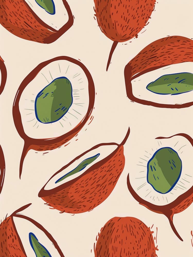 Coconut Pattern Illustration 1