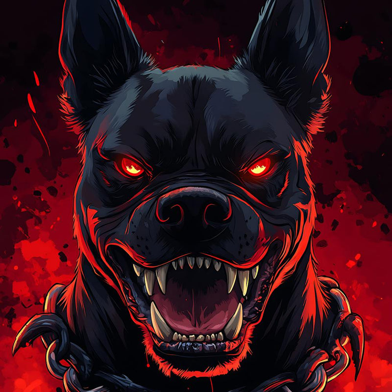 Scary Dog Emoji Dynamic Background 2