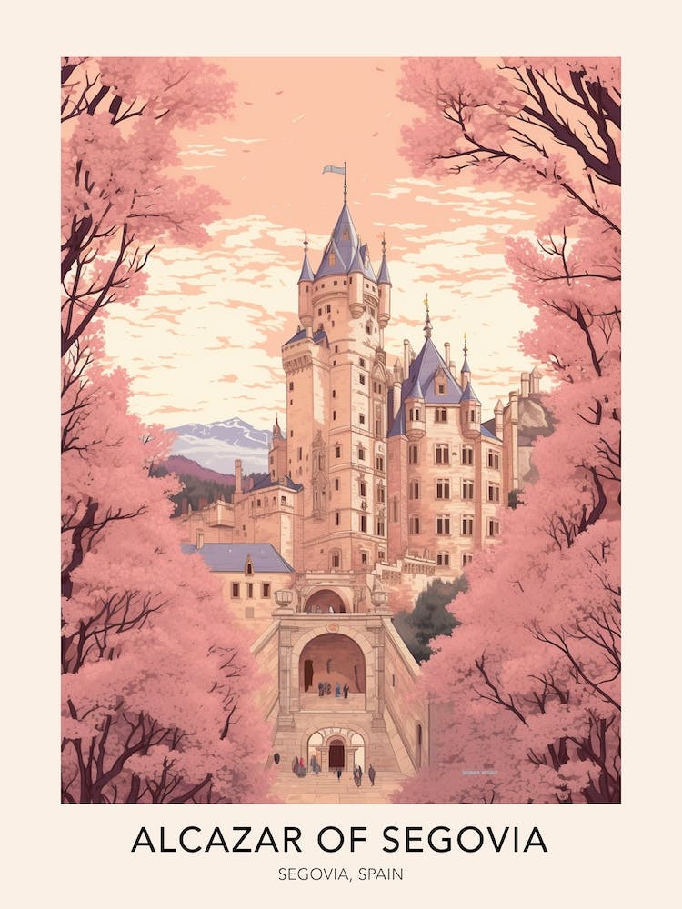 The Alcazar Of Segovia Spain Travel Poster