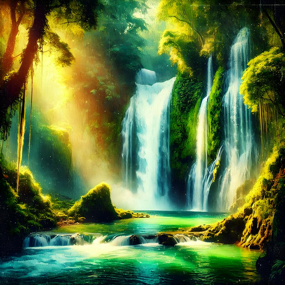 Los Chorros Waterfalls In El Salvador A Mesmerizing Digital Artwork Of Nature’S Majesty