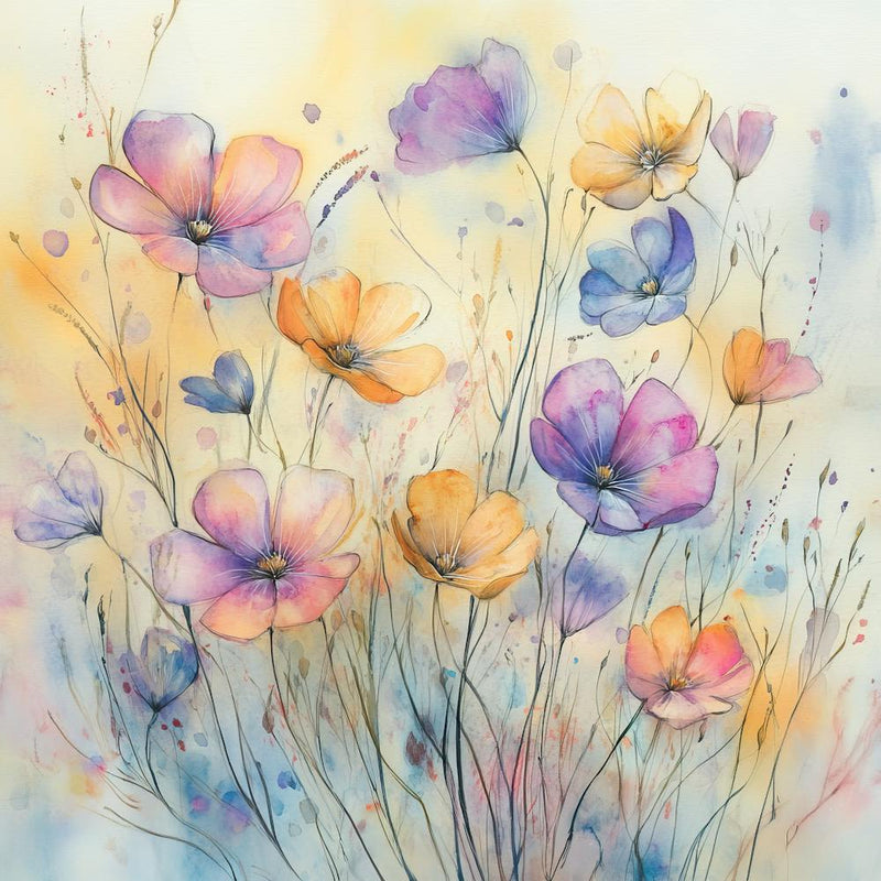 Whimsical Pastel Wildflowers 10