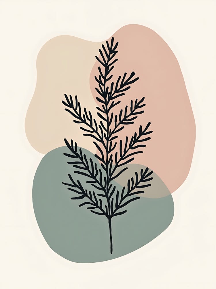 Natural Leaf Impressions in Dusty Rose and Cream