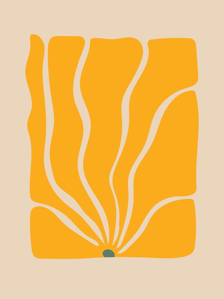 Yellow Flower abstract botanical