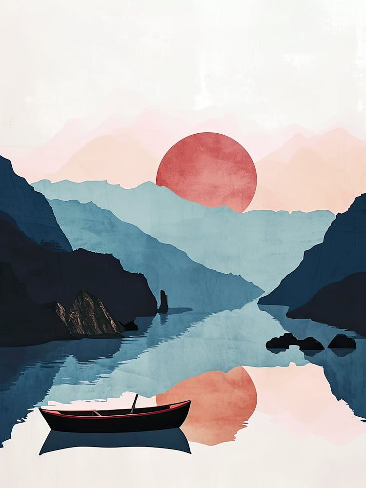 Sunset On The Como Lake, Minimalism