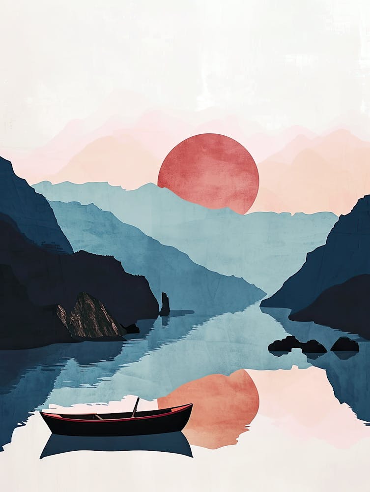 Sunset On The Como Lake, Minimalism