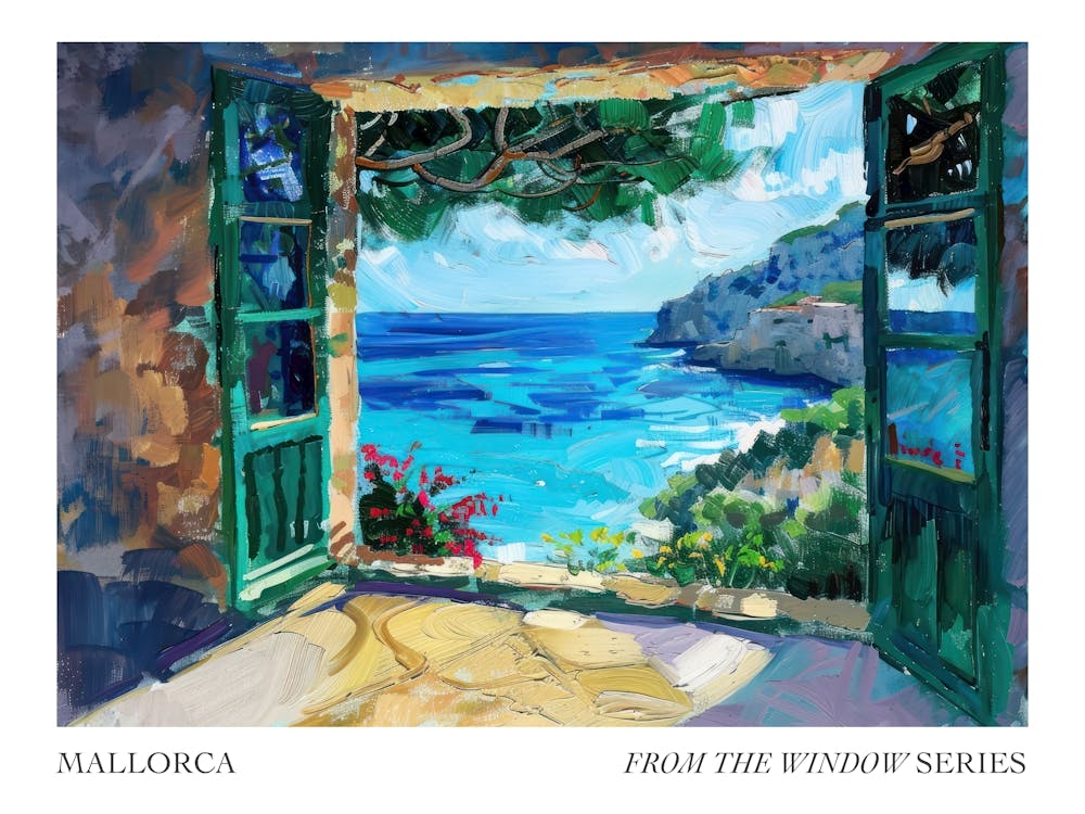 Mallorca From The Window Series Poster Painting 1