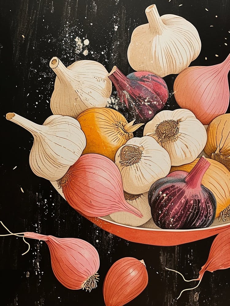 Art Deco Garlic & Onions 1
