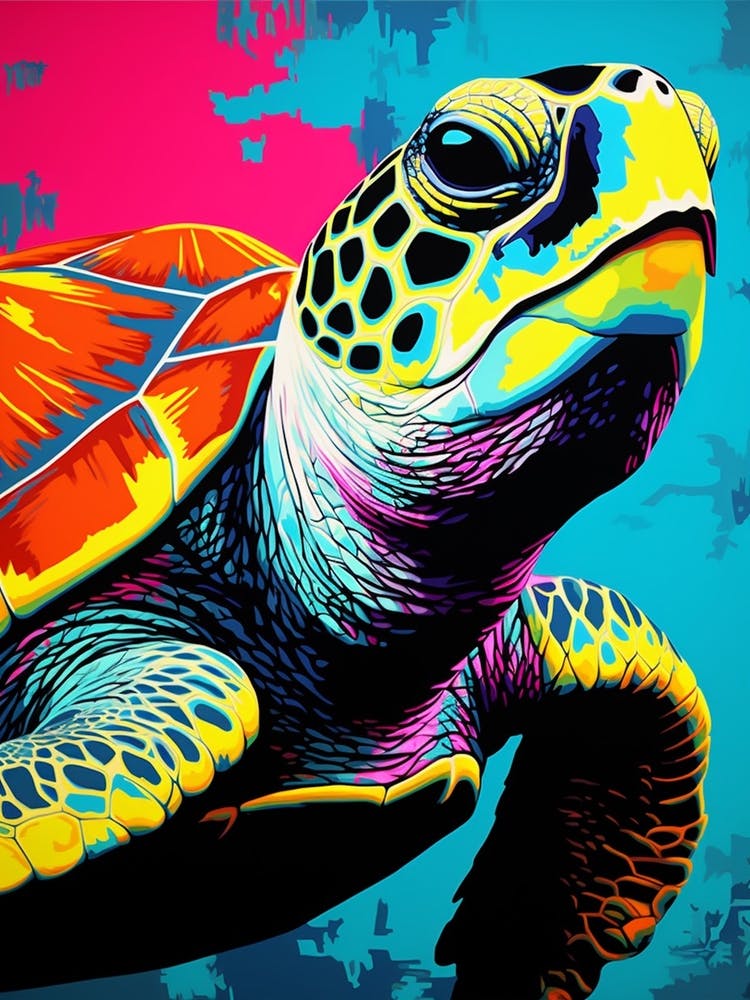 Sea Turtle Pop Art 2