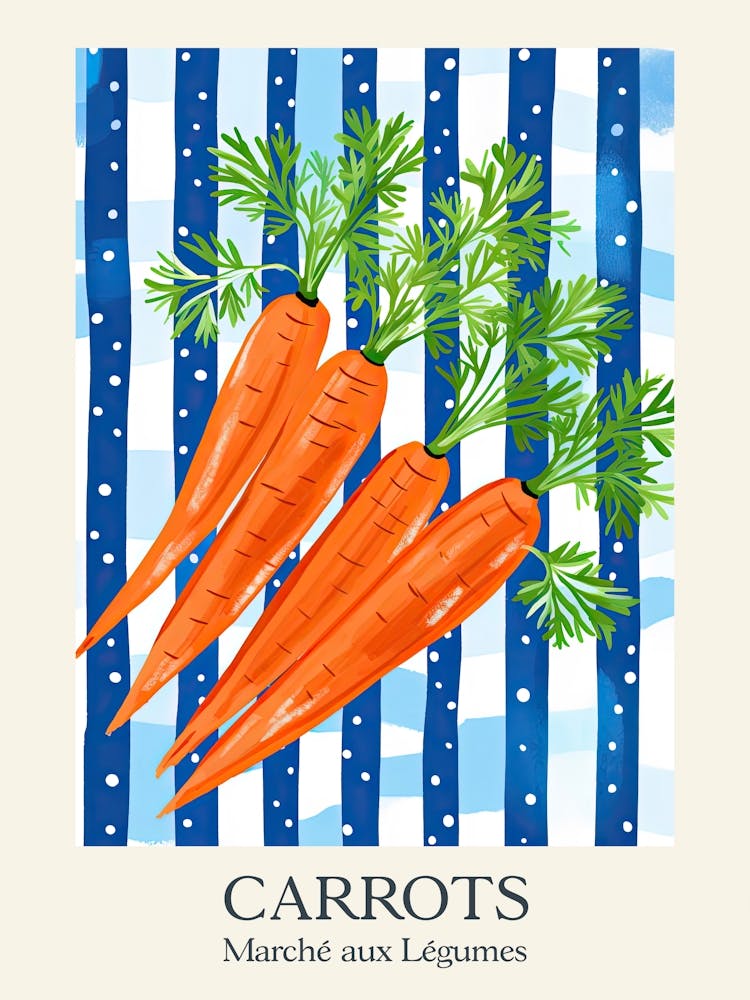 Marche Aux Legumes Carrots Summer Illustration 1