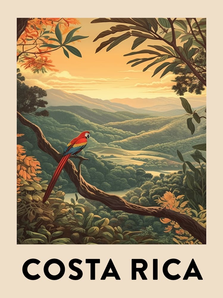 Vintage Travel Poster Costa Rica 4