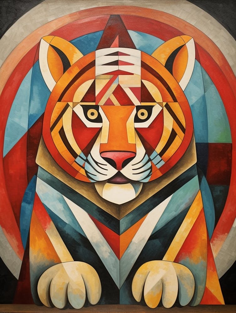 Tiger Geometric Abstract 8