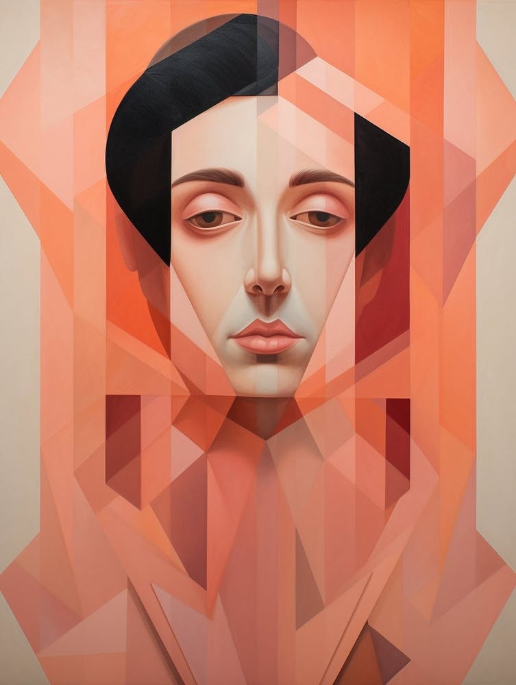 Abstract Geometric Lady Portrait 24
