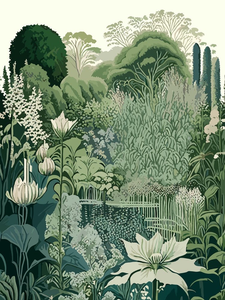 Claude Monet Foundation Gardens 1, France Vintage Botanical