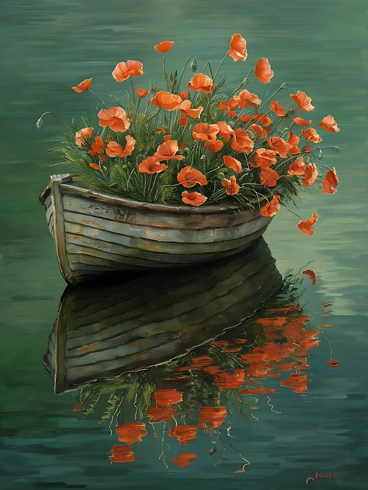 Poppies In A Boat