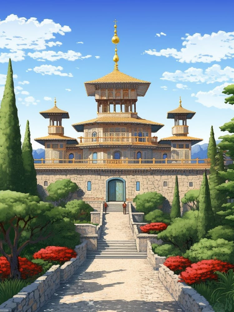 Topkapi Palace Pixel Art 7