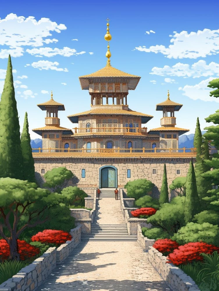 Topkapi Palace Pixel Art 7